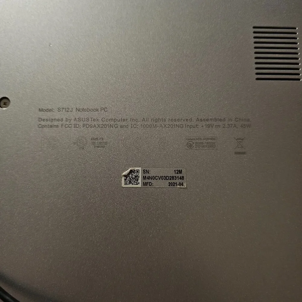 ASUS VivoBook 17 X712JA/S712J 17.3
